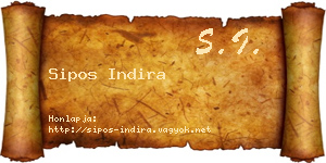 Sipos Indira névjegykártya